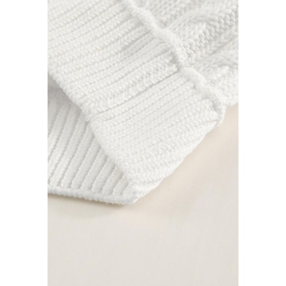 Azura Exchange  High Neck Cable Knit Sweater Vest - Picture 9 of 13